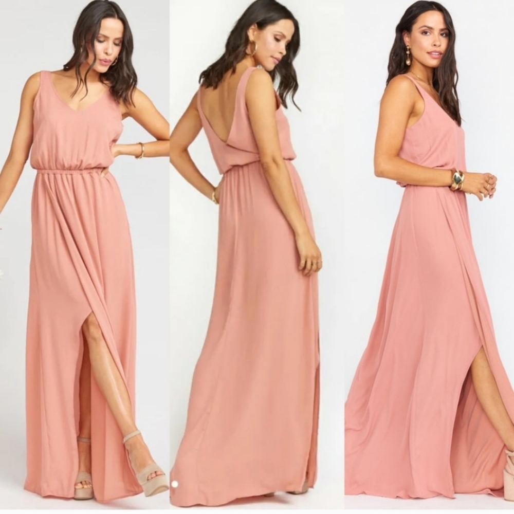 Show Me Your Mumu Weddings NWT Kendall‎ Maxi Dress in Blush